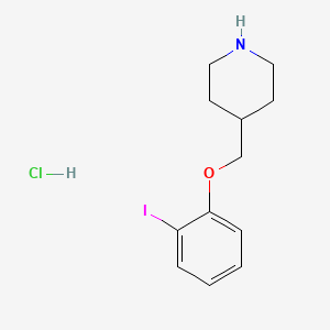 molecular formula C12H17ClINO B1394767 4-[(2-碘苯氧基)甲基]哌啶盐酸盐 CAS No. 1220034-66-1