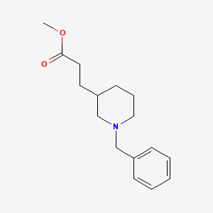 molecular formula C16H23NO2 B13947677 Methyl 3-(1-benzylpiperidin-3-yl)propanoate 