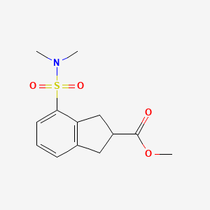 molecular formula C13H17NO4S B13947690 methyl 4-(N,N-dimethylsulfamoyl)-2,3-dihydro-1H-indene-2-carboxylate 