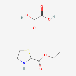 molecular formula C8H13NO6S B13947720 Ethyl 2-thiazolidinecarboxylate oxalate CAS No. 32641-41-1