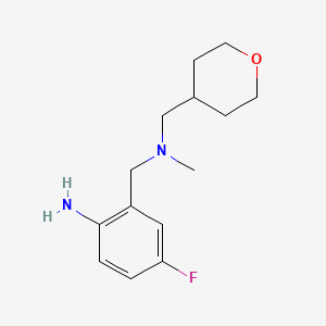 molecular formula C14H21FN2O B1394773 4-Fluoro-2-{[methyl(tetrahydro-2H-pyran-4-ylmethyl)amino]methyl}aniline CAS No. 1220029-43-5