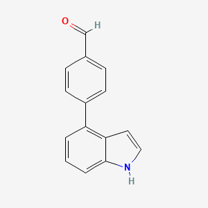 molecular formula C15H11NO B13947803 4-(1H-Indol-4-YL)benzaldehyde CAS No. 848760-74-7