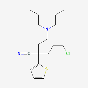 molecular formula C17H27ClN2S B13947848 alpha-(3-Chloropropyl)-alpha-(2-(dipropylamino)ethyl)-2-thiopheneacetonitrile CAS No. 58562-92-8