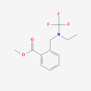 molecular formula C12H14F3NO2 B13947857 Methyl 2-((ethyl(trifluoromethyl)amino)methyl)benzoate 