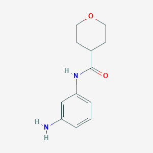 molecular formula C12H16N2O2 B1394786 N-(3-氨基苯基)四氢-2H-吡喃-4-甲酰胺 CAS No. 1220020-40-5
