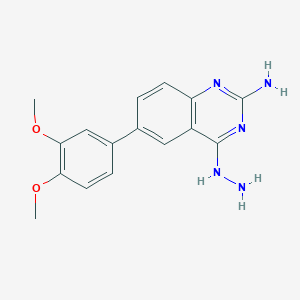 2-Amino-6-(3,4-dimethoxyphenyl)-4-hydrazino-quinazoline