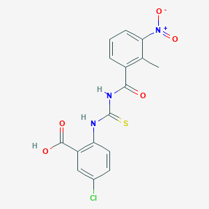 5-Chloro-2-[(2-methyl-3-nitrobenzoyl)carbamothioylamino]benzoic acid