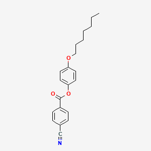 molecular formula C21H23NO3 B13947912 4-(Heptyloxy)phenyl 4-cyanobenzoate CAS No. 58087-05-1