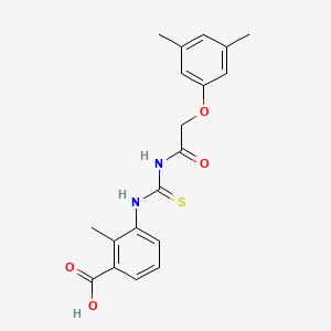 molecular formula C19H20N2O4S B13947924 3-({[(3,5-Dimethylphenoxy)acetyl]carbamothioyl}amino)-2-methylbenzoic acid 