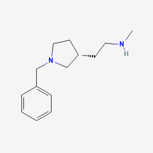 molecular formula C14H22N2 B13947955 (S)-2-(1-benzylpyrrolidin-3-yl)-N-methylethanamine 