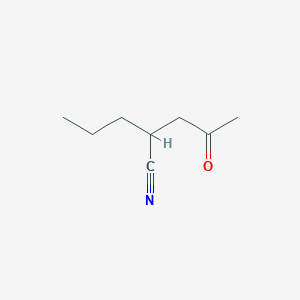 4-Oxo-2-propylpentanenitrile