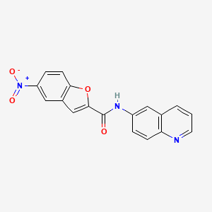 5-nitro-N-(quinolin-6-yl)-1-benzofuran-2-carboxamide