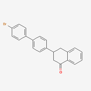 molecular formula C22H17BrO B13948084 3-(4'-bromo[1,1'-biphenyl]-4-yl)-3,4-dihydronaphthalen-1(2H)-one CAS No. 60313-01-1