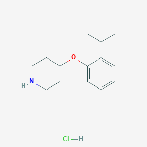 molecular formula C15H24ClNO B1394814 4-[2-(仲丁基)苯氧基]哌啶盐酸盐 CAS No. 1220028-65-8