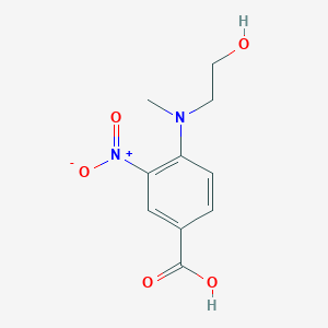 molecular formula C10H12N2O5 B1394823 4-[(2-羟乙基)(甲基)氨基]-3-硝基苯甲酸 CAS No. 1183788-73-9