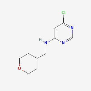 molecular formula C10H14ClN3O B1394829 6-Chloro-N-(tetrahydro-2H-pyran-4-ylmethyl)-4-pyrimidinamine CAS No. 1219967-35-7