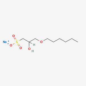 1-Propanesulfonic acid, 3-(hexyloxy)-2-hydroxy-, monosodium salt