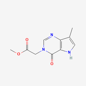 Methyl 4,5-dihydro-7-methyl-4-oxo-3H-pyrrolo[3,2-d]pyrimidine-3-acetate