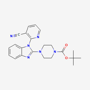 tert-butyl 4-(1-(3-cyanopyridin-2-yl)-1H-benzo[d]imidazol-2-yl)piperazine-1-carboxylate