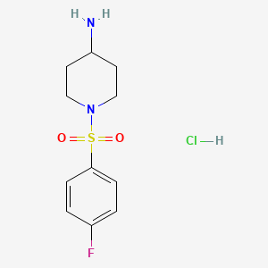 molecular formula C11H16ClFN2O2S B1394854 1-(4-氟苯磺酰基)-哌啶-4-胺盐酸盐 CAS No. 442124-75-6