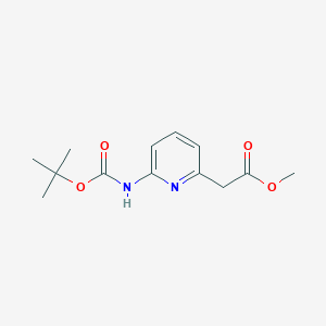 molecular formula C13H18N2O4 B1394862 tert-Butyl 6-((methoxycarbonyl)methyl)pyridin-2-ylcarbamate CAS No. 1260879-98-8