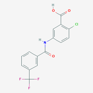 molecular formula C15H9ClF3NO3 B1394878 2-氯-5-(3-(三氟甲基)苯甲酰胺)苯甲酸 CAS No. 896160-35-3