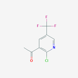 B1394880 1-(2-Chloro-5-(trifluoromethyl)pyridin-3-YL)ethanone CAS No. 944904-73-8