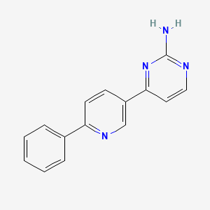 molecular formula C15H12N4 B1394889 4-(6-苯基吡啶-3-基)嘧啶-2-胺 CAS No. 1048004-08-5