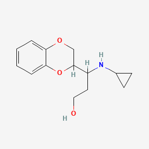 3-(Cyclopropylamino)-3-(2,3-dihydrobenzo[b][1,4]dioxin-2-yl)propan-1-ol