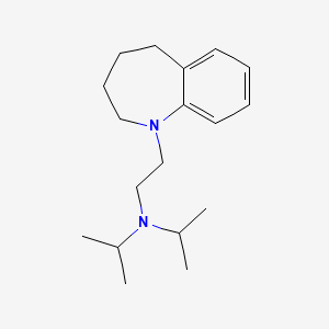 molecular formula C18H30N2 B13948955 1H-1-Benzazepine, 2,3,4,5-tetrahydro-1-(2-(diisopropylamino)ethyl)- CAS No. 54951-34-7