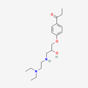 1-[4-(3-{[2-(Diethylamino)ethyl]amino}-2-hydroxypropoxy)phenyl]propan-1-one