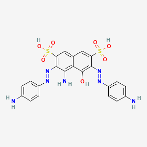 4-Amino-3,6-bis[(4-aminophenyl)azo]-5-hydroxynaphthalene-2,7-disulphonic acid