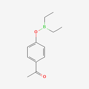 molecular formula C12H17BO2 B13949020 1-(4-Diethylboranyloxyphenyl)ethanone CAS No. 61142-59-4