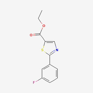 molecular formula C12H10FNO2S B1394903 Ethyl 2-(3-fluorophenyl)thiazole-5-carboxylate CAS No. 886369-79-5