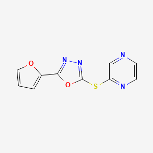 2-(5-Furan-2-yl-[1,3,4]oxadiazol-2-ylsulfanyl)-pyrazine