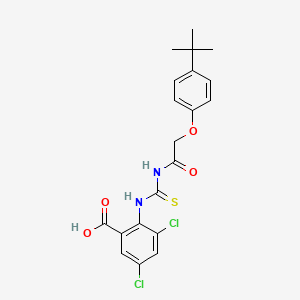 2-[[2-(4-Tert-butylphenoxy)acetyl]carbamothioylamino]-3,5-dichlorobenzoic acid