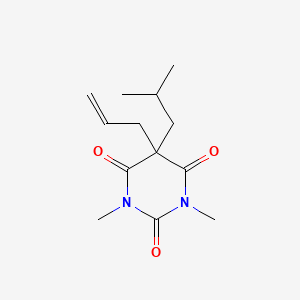 2,4,6(1H,3H,5H)-Pyrimidinetrione, 1,3-dimethyl-5-(2-methylpropyl)-5-(2-propenyl)-