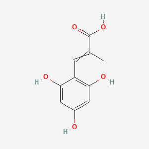 molecular formula C10H10O5 B13949091 2-Methyl-3-(2,4,6-trihydroxyphenyl)prop-2-enoic acid CAS No. 773120-32-4