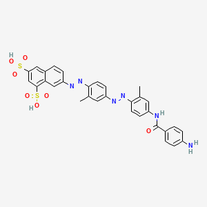 1,3-Naphthalenedisulfonic acid, 7-[[4-[[4-[(4-aminobenzoyl)amino]-2-methylphenyl]azo]-2-methylphenyl]azo]-