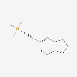 molecular formula C14H18Si B1394917 5-(三甲基甲硅烷基乙炔基)茥 CAS No. 1216812-56-4