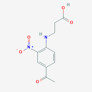 molecular formula C11H12N2O5 B1394919 N-(4-acetyl-2-nitrophenyl)-beta-alanine CAS No. 4662-63-9