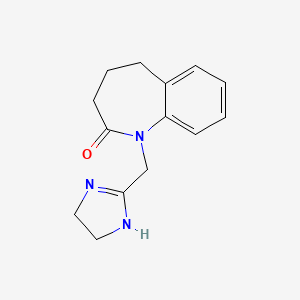 1H-1-Benzazepin-2-one, 2,3,4,5-tetrahydro-1-(2-imidazolin-2-YL)methyl-