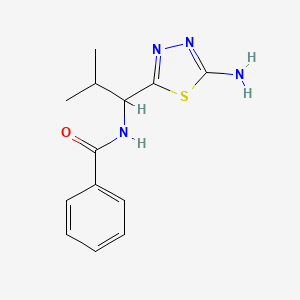 molecular formula C13H16N4OS B1394921 N-[1-(5-amino-1,3,4-thiadiazol-2-yl)-2-methylpropyl]benzamide CAS No. 1291486-37-7