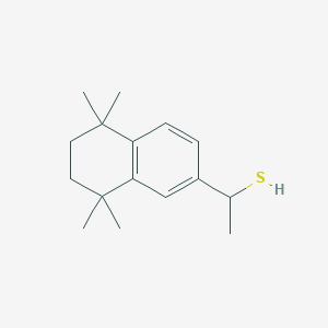 molecular formula C16H24S B13949239 1-(5,5,8,8-Tetramethyl-5,6,7,8-tetrahydronaphthalen-2-yl)ethanethiol 