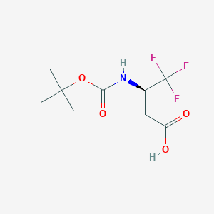 molecular formula C9H14F3NO4 B1394924 (R)-Boc-3-氨基-4,4,4-三氟丁酸 CAS No. 1310680-29-5