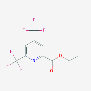 molecular formula C10H7F6NO2 B1394926 4,6-双(三氟甲基)-2-吡啶甲酸乙酯 CAS No. 615580-16-0
