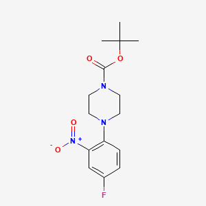 molecular formula C15H20FN3O4 B1394927 tert-Butyl 4-(4-fluoro-2-nitrophenyl)piperazine-1-carboxylate CAS No. 874814-94-5