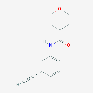 molecular formula C14H15NO2 B1394928 N-(3-乙炔基苯基)恶烷-4-甲酰胺 CAS No. 1292255-26-5