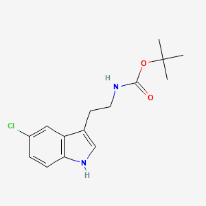 molecular formula C15H19ClN2O2 B1394931 叔丁基[2-(5-氯-1H-吲哚-3-基)乙基]氨基甲酸酯 CAS No. 1228552-16-6