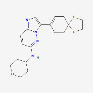 3-(1,4-dioxaspiro[4.5]dec-7-en-8-yl)-N-(tetrahydro-2H-pyran-4-yl)imidazo[1,2-b]-pyridazin-6-amine